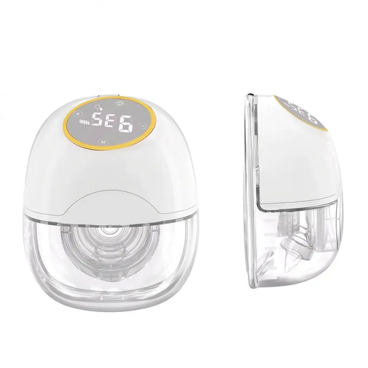 White electronic device with digital display on a white background