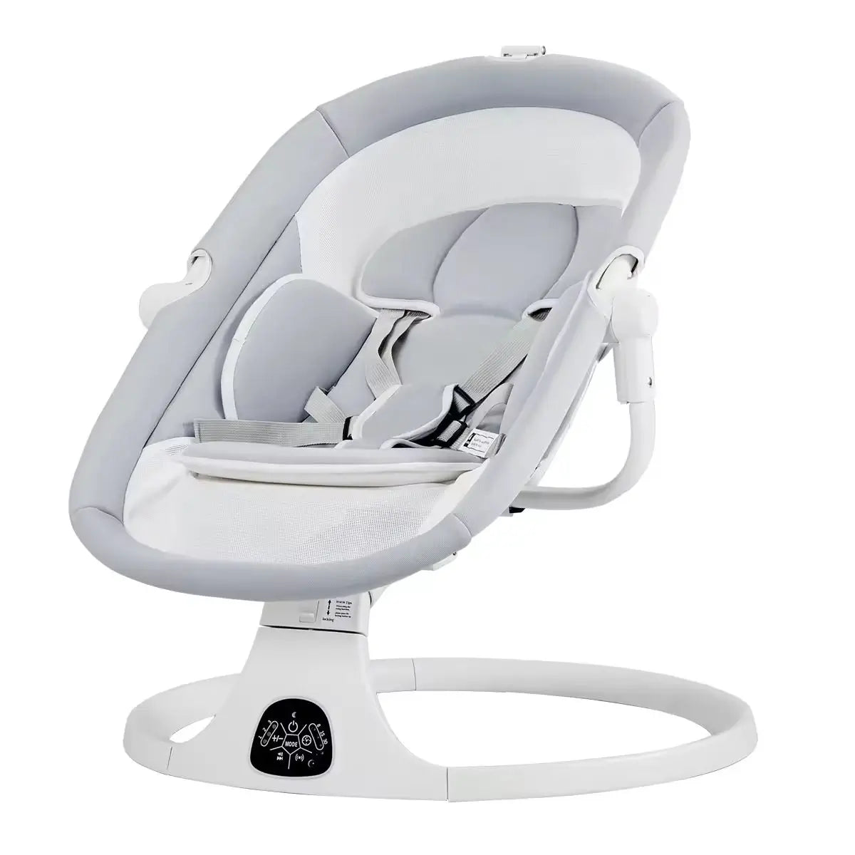Gray baby swing on a white background