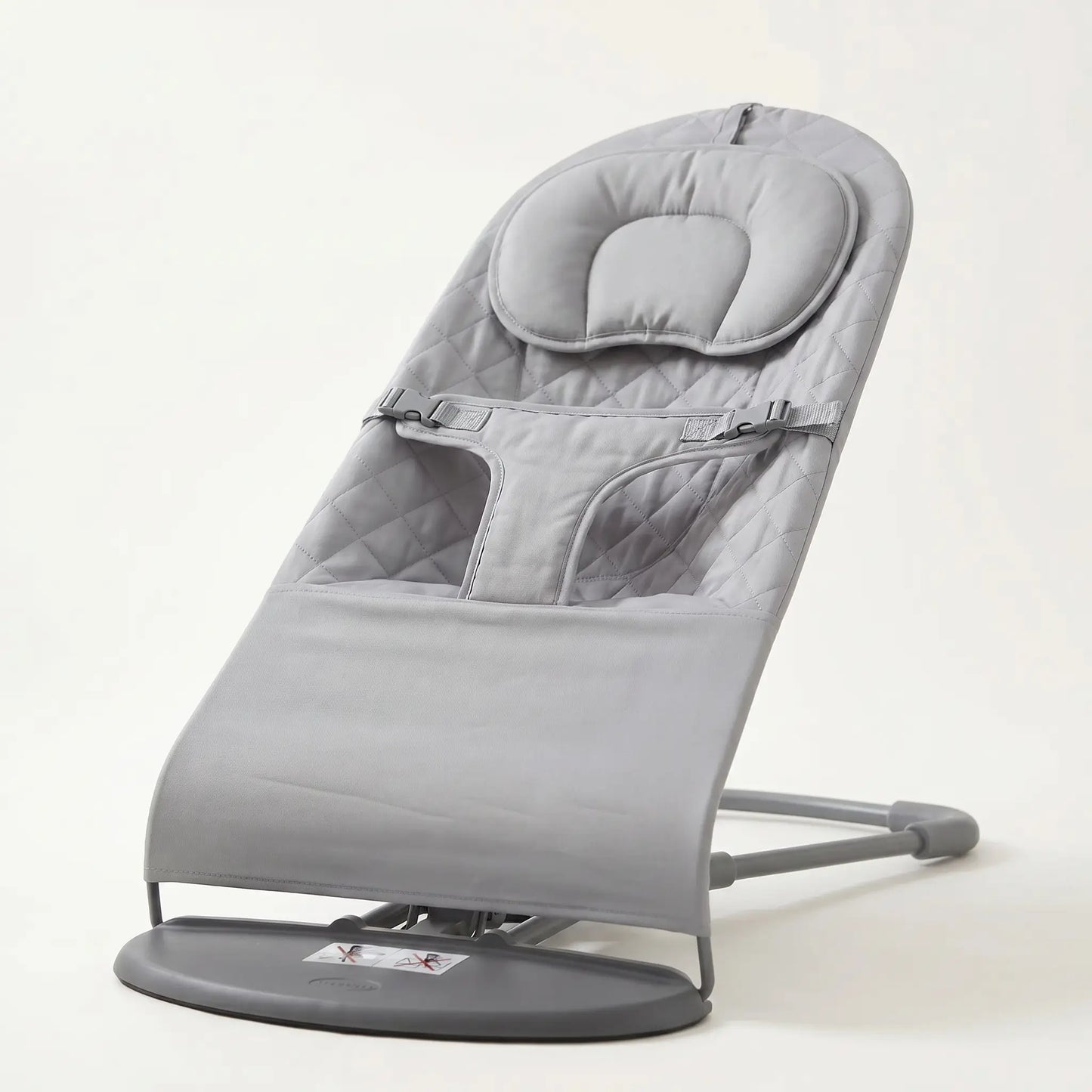 Gray baby bouncer on a white background